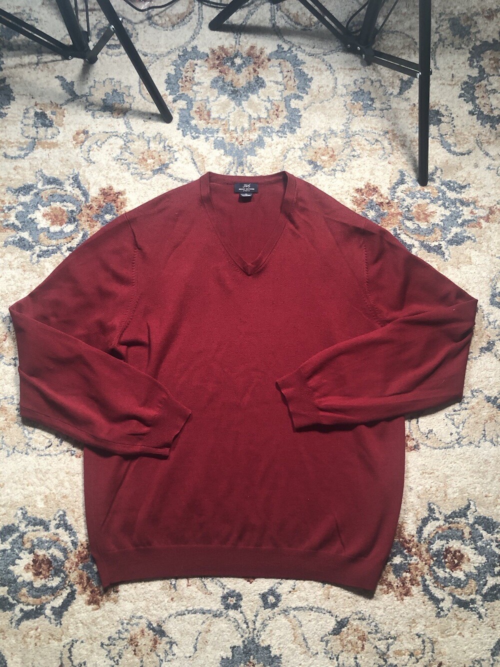 Brooks Brothers Sweater Mens XL 346 Merino Wool Long Sleeve Red